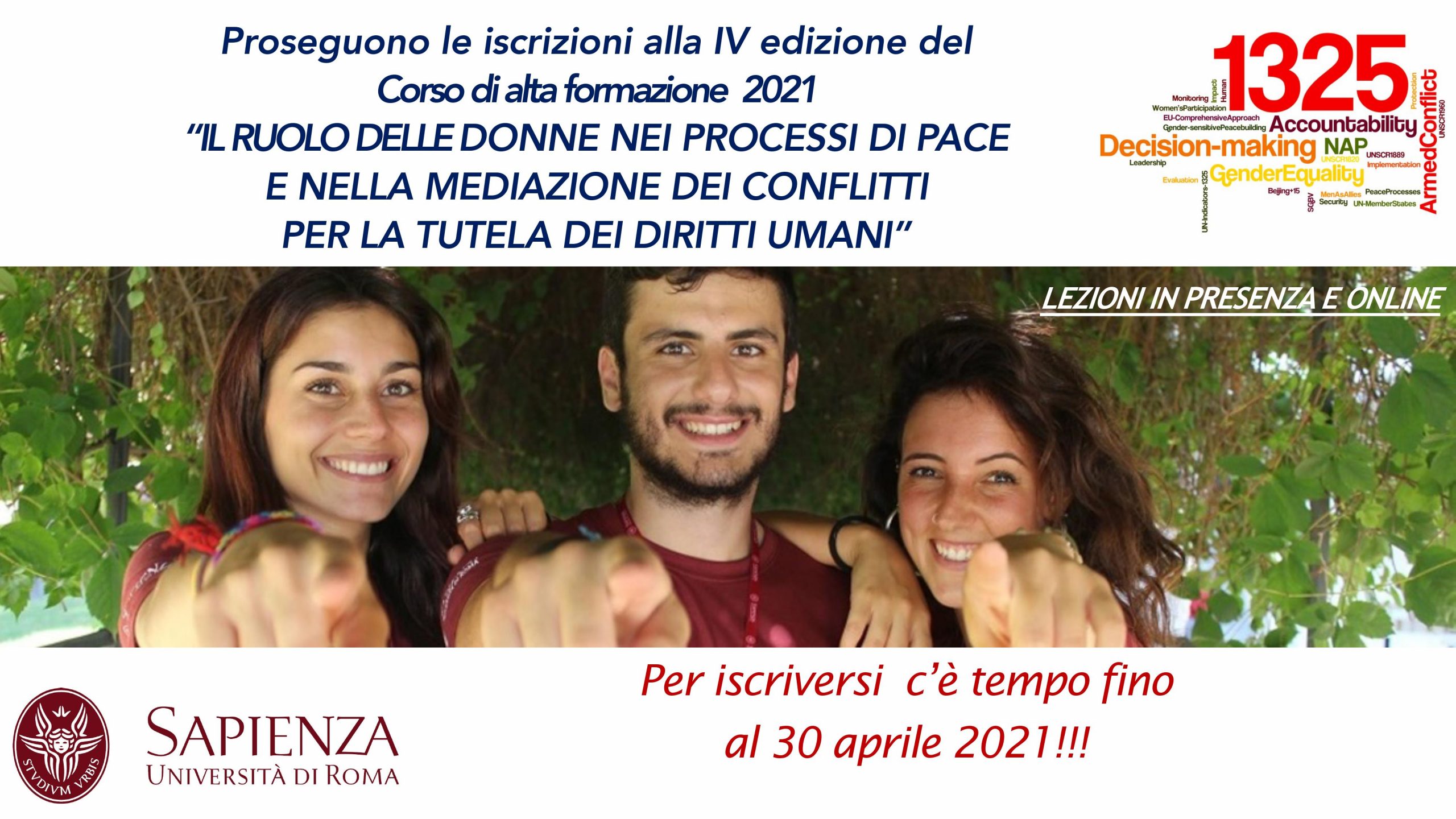 NEWS! Proseguono le iscrizioni alla IV edizione del Corso di alta formazione