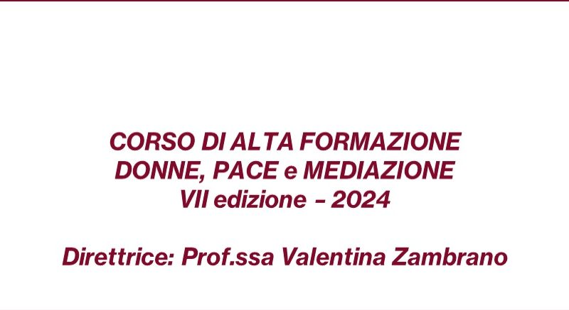 Open day 15 marzo 2024 ore 15:00. Ammissioni alla VII ed. del Corso aperte fino al 20 marzo